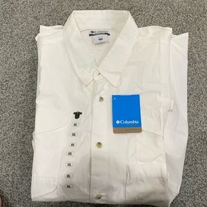 NWT men’s XXL white Columbia fishing shirt